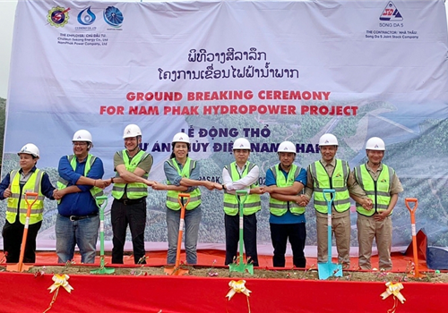 Tổng thầu Sông Đà 5: Khởi công dự án thủy điện Nam Phak tại Lào
