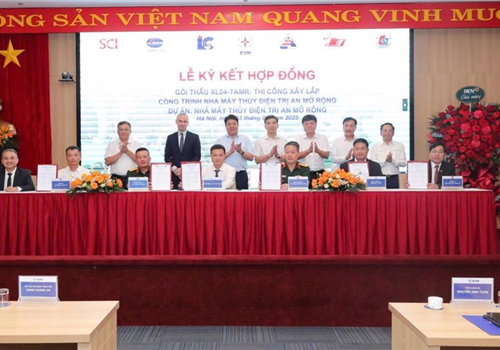 Tổng công ty Sông Đà tham dự Lễ ký kết Hợp đồng Gói thầu chính thi công Dự án Nhà máy Thủy điện Trị An mở rộng