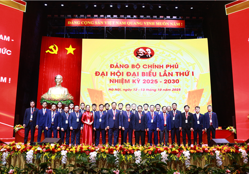 Đoàn đại biểu Đảng bộ Tổng công ty Sông Đà tham dự Đại hội đại biểu Đảng bộ Chính phủ lần thứ I, nhiệm kỳ 2025-2030