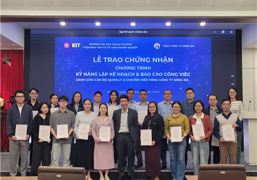 Tổng công ty Sông Đà tổ chức chương trình Kỹ năng lập kế hoạch và báo cáo công việc dành cho cán bộ quản lý và chuyên viên Tổng công ty