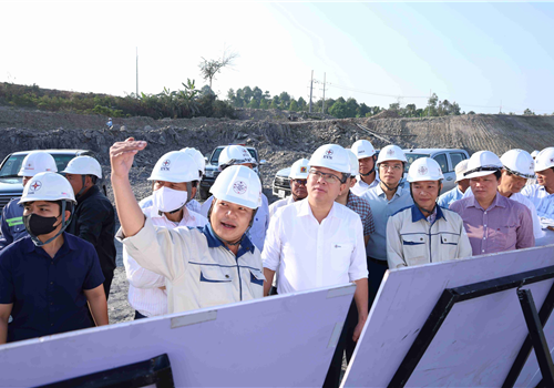 Lãnh đạo EVN kiểm tra công trường Nhà máy Thủy điện Trị An mở rộng