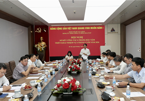 Đảng ủy Tổng công ty Sông Đà tổ chức Hội nghị sơ kết công tác 6 tháng đầu năm, triển khai nhiệm vụ 6 tháng cuối năm 2026