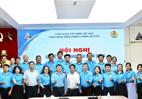 Công đoàn Tổng công ty Sông Đà sơ kết công tác 6 tháng đầu năm, triển khai nhiệm vụ trọng tâm 6 tháng cuối năm 2026