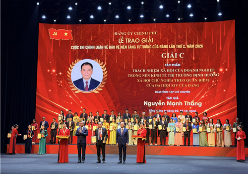 Đồng chí Nguyễn Mạnh Thắng đạt Giải C - Cuộc thi chính luận về bảo vệ nền tảng tư tưởng của Đảng lần thứ 2, năm 2026 do Đảng ủy Chính phủ tổ chức